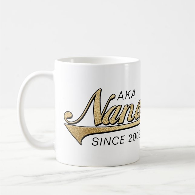Caneca De Café Vovó Nana Mug "AKA Nana Desde..." (Esquerda)
