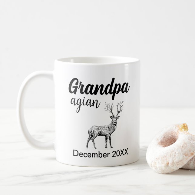 Caneca De Café Vovô Novamente,Presente Personalizado Avô (Com Donut)