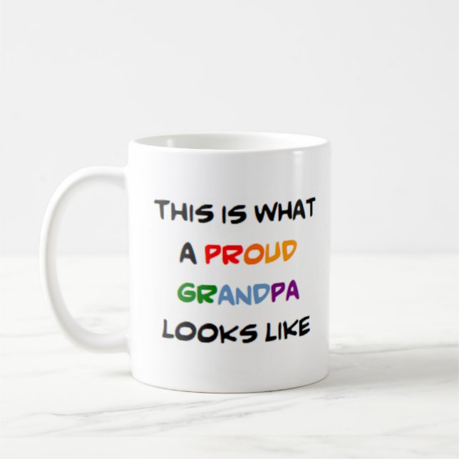 Caneca De Café vovô, orgulhoso (Esquerda)