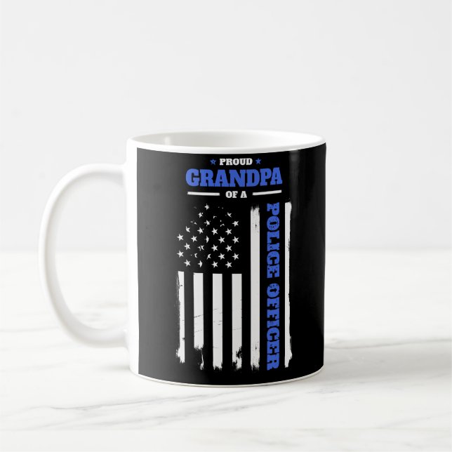 Caneca De Café Vovô orgulhoso de um agente da polícia (Esquerda)