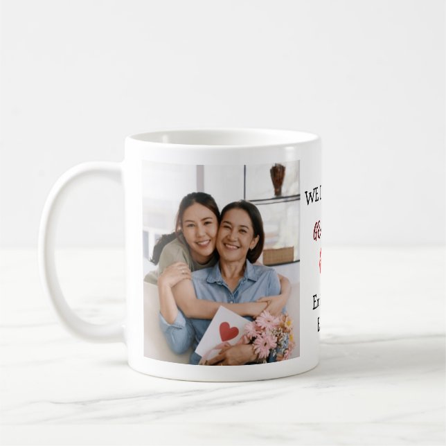 Caneca De Café Vovó Personalizada Amo-Te 2 Fotos (Esquerda)