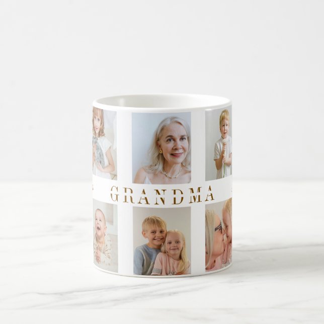 Caneca De Café Vovó Personalizada Mug | Fotos personalizadas (Centro)