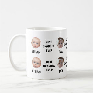 Caneca De Café Vovô Personalizado De Rosto De Bebê, Foto Personal