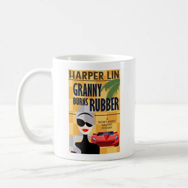 Caneca De Café Vovó queima borracha de Harper Lin Book Cobrir Mug (Esquerda)