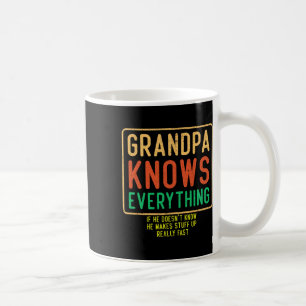 Caneca De Café Vovô Sabe Tudo Que É Engraçado Dia de os pais Do V