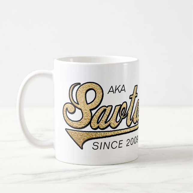Caneca De Café Vovó Savta/Hebraica Mug "AKA Savta Desde..." (Esquerda)