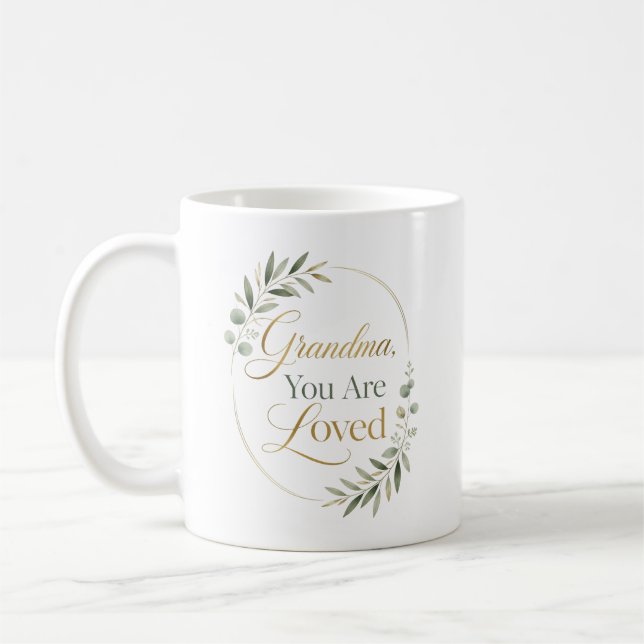Caneca De Café Vovó, Você É Amada Aniversário (Esquerda)