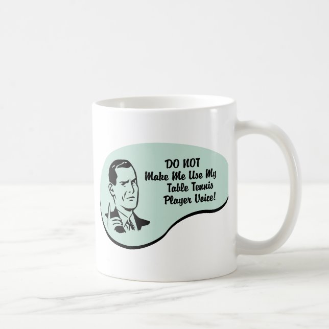 Caneca De Café Voz do jogador de ténis de mesa (Direita)