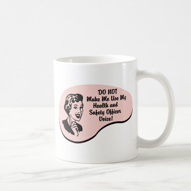 Caneca De Café Voz do oficial de saúde e de segurança (Direita)