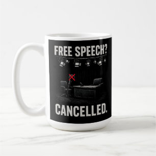 Caneca De Café Voz Livre Cancelada Protesto