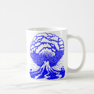 Caneca De Café Vulcão - Azul