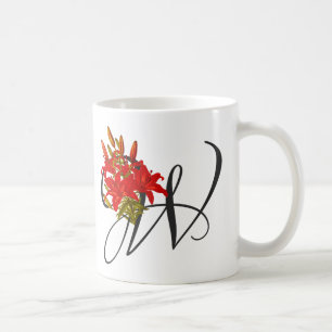 Caneca De Café W Inicial, Lily Coffee Mug