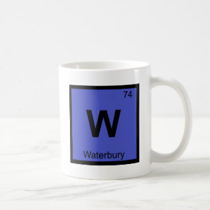 Caneca De Café W - Mesa periódica da química de Waterbury