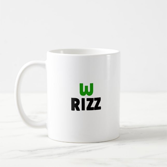 Caneca De Café W rizz mug funies (Esquerda)