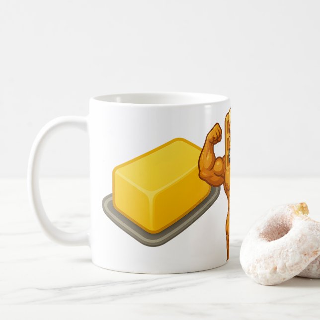 Caneca De Café Waffle de Manteiga (Com Donut)