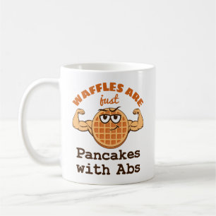 Caneca De Café Waffles são apenas panquecas com Abs Waffle Lover