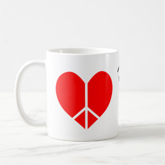 Caneca De Café Waging Peace Heart cang