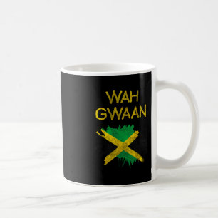 Caneca De Café Wah Gwaan Bandeira da Jamaica Orgulho Jamaicano Re