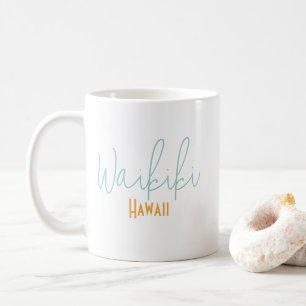 Caneca De Café Waikiki, Havaí Lembrança de Viagem