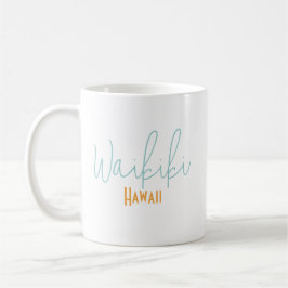 Caneca De Café Waikiki, Havaí Lembrança de Viagem
