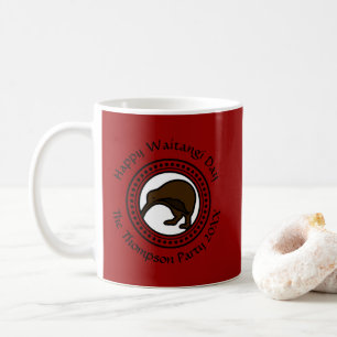 Caneca De Café Waitangi Day Pode Editar Texto Nova Zelândia