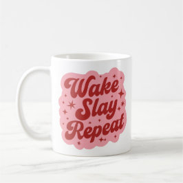 Caneca De Café Wake slay repeat