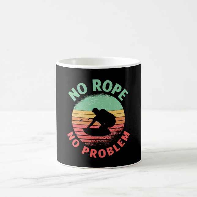 Caneca De Café Wakeboard No Rope No Problem Retro Wakeboarder (Centro)