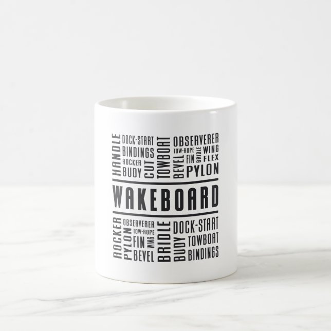 Caneca De Café Wakeboarding Wakeboard Wake Wakeboarder Lovers (Centro)