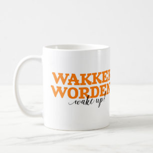 Caneca De Café Wakker Worden! acordar! Vocabulário de Palavras Ho