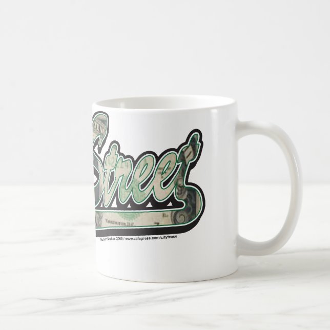 Caneca De Café Wall Street Baseball Script, High Finance (Direita)