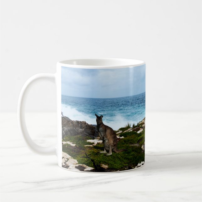 Caneca De Café Wallaby Em Rochas Ao Lado, Coffee Mug (Esquerda)