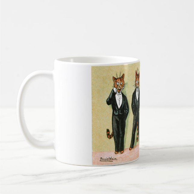 Caneca De Café Wallflower Boy Cats por Louis Wain (Esquerda)