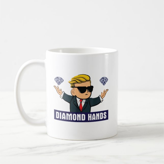 Caneca De Café Wallstreetbetbets Diamond Hands - Mercado de Ações (Esquerda)