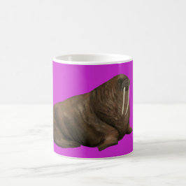 Caneca De Café Walrus Mug on Pink