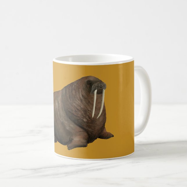 Caneca De Café Walrus Mug Yellow (Frente Esquerda)