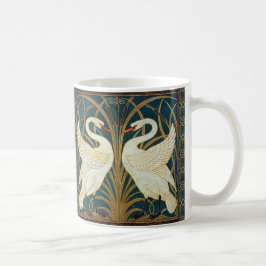 Caneca De Café Walter Crane Swan, Rush E Iris Art Nouveau