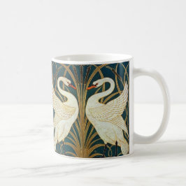 Caneca De Café Walter Crane Swan, Rush E Iris Art Nouveau