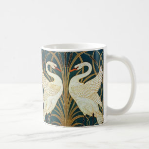 Caneca De Café Walter Crane Swan, Rush E Iris Art Nouveau
