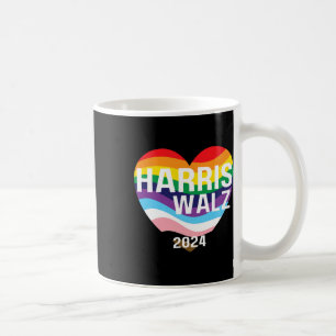 Caneca De Café Walz 2024 Lgbtq Orgulho gay Rainbow Kamala Harris