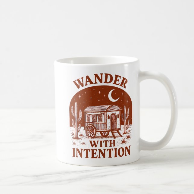 Caneca De Café Wander With Intention Desert Wagon Adventure (Direita)