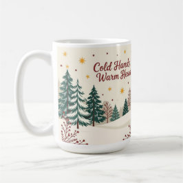 Caneca De Café Warm hearts holiday merry christmas