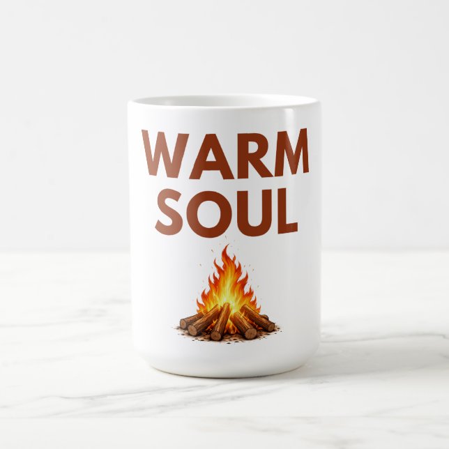 Caneca De Café Warm Soul Minimal Fire Mug (Centro)