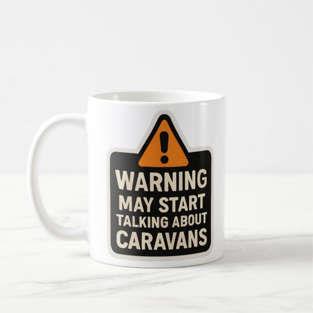 Caneca De Café Warning May Start Talking About Caravans Mug (Esquerda)