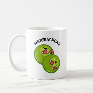 Caneca De Café Warrin Peace Funny Pea Pun