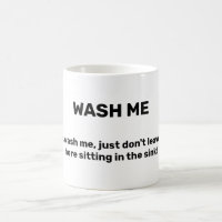 WASH ME Engraçado Texto Personalizado Sujo