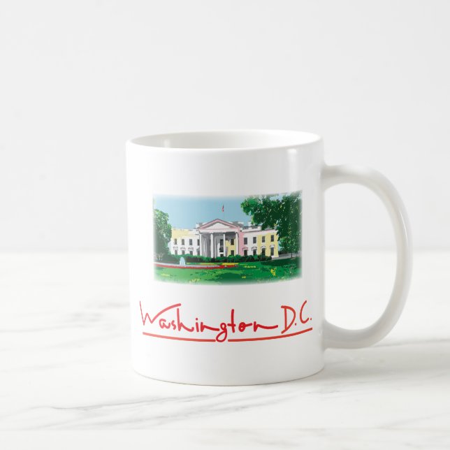 Caneca De Café Washington DC - Casa Branca (Direita)