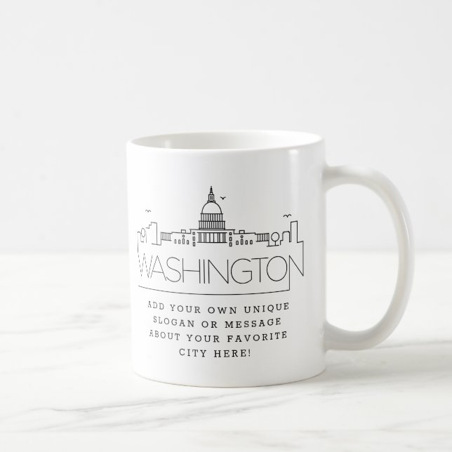 Caneca De Café Washington DC | City Skyline Mug (Direita)