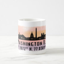 Washington DC Skyline Latitude e Longitude