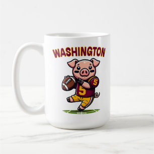 Caneca De Café Washington Hog Futebol