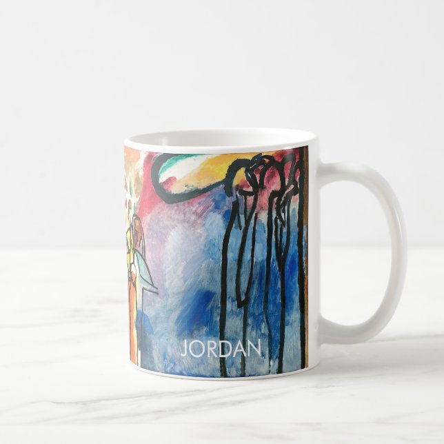 Caneca De Café Wassily Kandinsky – Improvisation 19 - Custom Text (Direita)